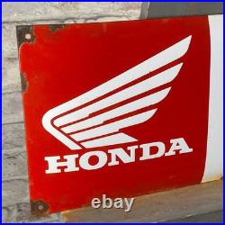 HONDA Enamel Sign 23.6x7.9 (60x20cm) Unique Vintage Retro Service Metal Signage HONDA Enamel Sign 23.6x7.9 (60x20cm) Unique Vintage Retro Service Metal Signage