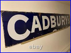 HUGE vintage enamel CADBURY'S advertising signs 2190mm x 425mm