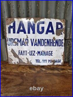 Hangar Vintage Advertising Enamel Sign