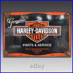 Harley Davidson Dealership vintage enamel sign