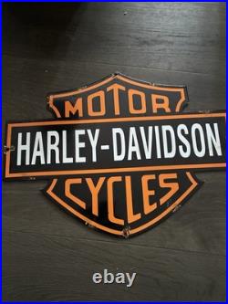 Harley-Davidson Motorcycles Vintage Style Porcelain enamel Garage Sign 20 X 14