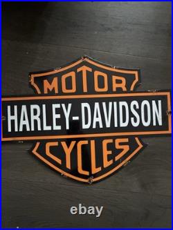 Harley-Davidson Motorcycles Vintage Style Porcelain enamel Garage Sign 20 X 14