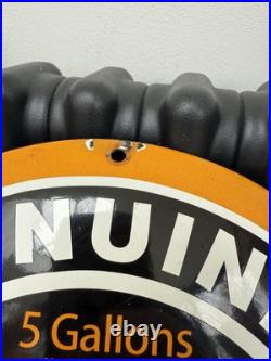 Harley Davidson Vintage style Porcelain Enamel -globe Sign Garage-man Cave bike