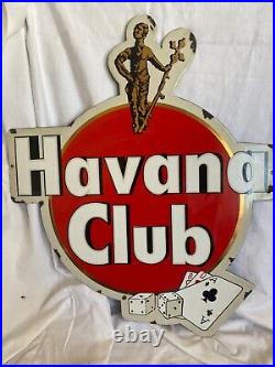 Havanna club vintage official enamel sign 52cmx62cm rare item