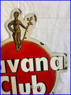 Havanna club vintage official enamel sign 52cmx62cm rare item