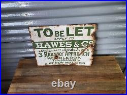 Hawes & co Genuine Vintage Enamel Sign
