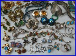 High End Vintage Jewelry Lot Signed Rhinestone Lanvin Weiss Kjl Sterling 197 Pcs