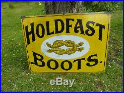 Holdfast Boots Vintage Enamel Sign