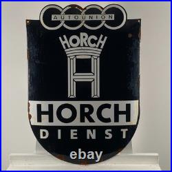 Horch Enamel Sign 56x40cm (22x15.7) Rare Vintage Porcelain Garage Wall Sign