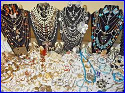 Huge 282 Pc Lot Vintage&Now Costume Jewelry Signed/Rhinestones ALL WEARABLE 7+Lb