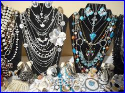 Huge 282 Pc Lot Vintage&Now Costume Jewelry Signed/Rhinestones ALL WEARABLE 7+Lb