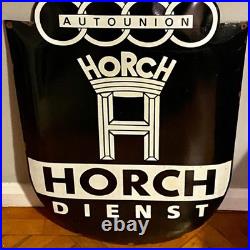Huge Auto Union Horch Enamel Advertising Sign Audi RS Dealership Workshop Garage