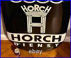 Huge Auto Union Horch Enamel Advertising Sign Audi RS Dealership Workshop Garage