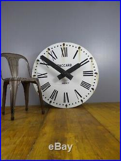 Huge Rare Vintage Antique Reclaimed Enamel Clock Face Sign Salvage Industrial