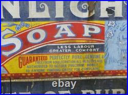 Huge Vintage Enamel Advertising Sign'Sunlight Soap' Lever Bros