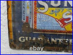 Huge Vintage Enamel Advertising Sign'Sunlight Soap' Lever Bros