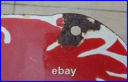 Huge Vintage Enamel Pegusus Mobiloil Sign