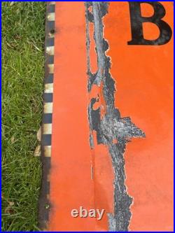 Huge Vintage Original Brooke Bond Tea Enamel Advertising Shop Display Sign