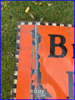 Huge Vintage Original Brooke Bond Tea Enamel Advertising Shop Display Sign