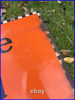 Huge Vintage Original Brooke Bond Tea Enamel Advertising Shop Display Sign