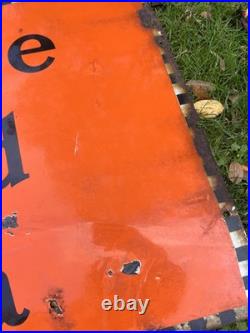 Huge Vintage Original Brooke Bond Tea Enamel Advertising Shop Display Sign