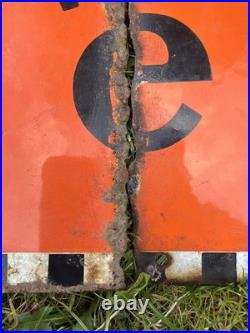 Huge Vintage Original Brooke Bond Tea Enamel Advertising Shop Display Sign