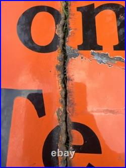 Huge Vintage Original Brooke Bond Tea Enamel Advertising Shop Display Sign