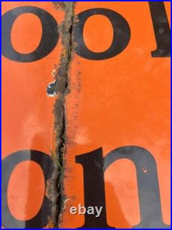 Huge Vintage Original Brooke Bond Tea Enamel Advertising Shop Display Sign