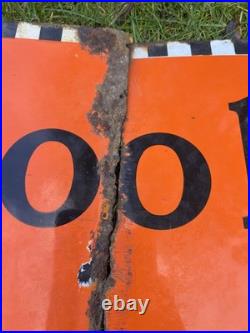 Huge Vintage Original Brooke Bond Tea Enamel Advertising Shop Display Sign