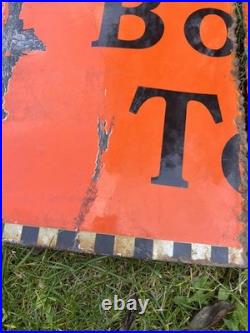 Huge Vintage Original Brooke Bond Tea Enamel Advertising Shop Display Sign