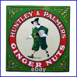 Huntley & Palmer Ginger Nuts Enamel Sign Vintage Style Metal Biscuit Shop Advert
