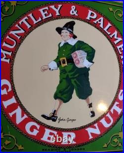 Huntley & Palmer Ginger Nuts Enamel Sign Vintage Style Metal Biscuit Shop Advert