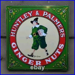 Huntley & Palmer Ginger Nuts Enamel Sign Vintage Style Metal Biscuit Shop Advert
