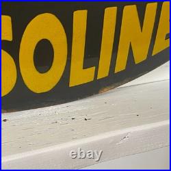 Husky Gasoline Enamel Sign Ø 50cm (19.7) Unique Vintage Gas Station Signage