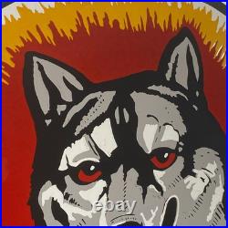 Husky Gasoline Enamel Sign Ø 50cm (19.7) Unique Vintage Gas Station Signage