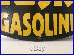 Husky Gasoline Round Porcelain Enamel Sign 25 (63.5cm) Diameter Vintage Classic