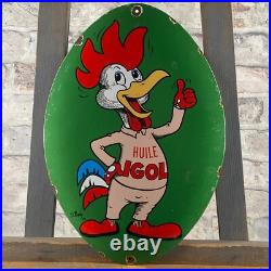 IGOL Enamel Sign 15.7x11 (40x28cm) Nice Vintage Motor Oil Garage Porcelain Sign IGOL Enamel Sign 15.7x11 (40x28cm) Nice Vintage Motor Oil Garage Porcelain Sign