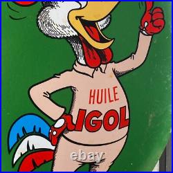IGOL Enamel Sign 15.7x11 (40x28cm) Nice Vintage Motor Oil Garage Porcelain Sign IGOL Enamel Sign 15.7x11 (40x28cm) Nice Vintage Motor Oil Garage Porcelain Sign