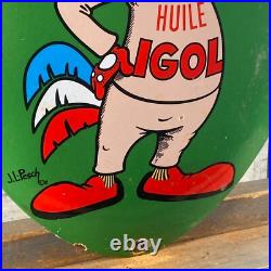 IGOL Enamel Sign 15.7x11 (40x28cm) Nice Vintage Motor Oil Garage Porcelain Sign IGOL Enamel Sign 15.7x11 (40x28cm) Nice Vintage Motor Oil Garage Porcelain Sign