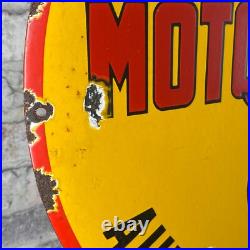 INDIAN Enamel Sign ø 19.7 (50cm) Nice Retro Motorcycle Dealership Vintage Decor INDIAN Enamel Sign ø 19.7 (50cm) Nice Retro Motorcycle Dealership Vintage Decor