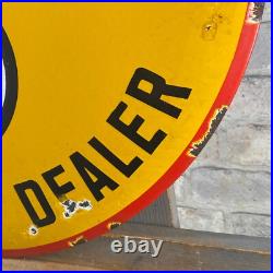 INDIAN Enamel Sign ø 19.7 (50cm) Nice Retro Motorcycle Dealership Vintage Decor INDIAN Enamel Sign ø 19.7 (50cm) Nice Retro Motorcycle Dealership Vintage Decor