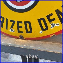 INDIAN Enamel Sign ø 19.7 (50cm) Nice Retro Motorcycle Dealership Vintage Decor INDIAN Enamel Sign ø 19.7 (50cm) Nice Retro Motorcycle Dealership Vintage Decor