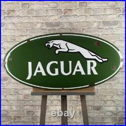 JAGUAR Enamel Sign 39.4x19.7 (100x50cm) Retro XXL Vintage Car Garage Decoration