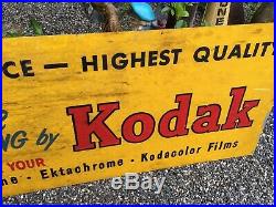 KODAK VINTAGE SIGN CAMERA Enamel Kodachrome Ektachrome Kodacolor Mid Century #2