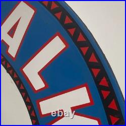 Kalamalka Enamel Sign Ø 50cm (19.7) Big Vintage Gasoline Station Decoration