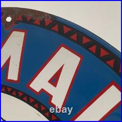 Kalamalka Enamel Sign Ø 50cm (19.7) Big Vintage Gasoline Station Decoration