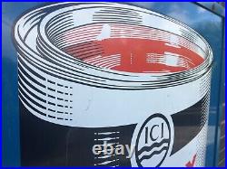LARGE GENUINE VINTAGE 1950s DULUX PAINT SIGN SILK SCREEN ENAMEL ON METAL RARE LARGE GENUINE VINTAGE 1950s DULUX PAINT SIGN SILK SCREEN ENAMEL ON METAL RARE