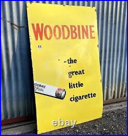 LARGE Vintage Wills Woodbine Cigarettes Original Enamel Advertising Sign 5FtX3Ft