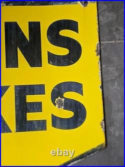 LYONS CAKES Original Double Sided Enamel Sign Vintage Advertising