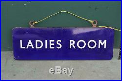 Ladies Room Sign british rail enamel railway train vintage double sided large